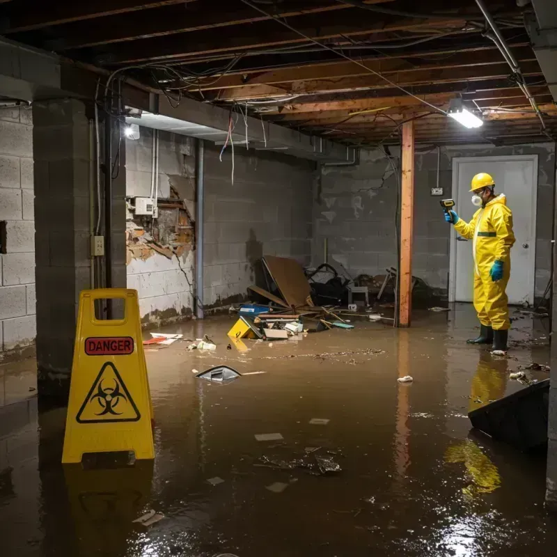 Flooded Basement Electrical Hazard in Uniontown, PA Property